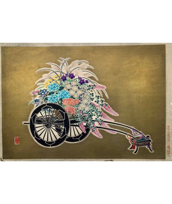 Estampe Japonaise de Tasaburo Takahashi | Chariot à fleurs n°2 - Eté prix