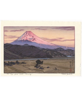 Estampe Japonaise de Yoshida Toshi | le Mont Fuji vu de Ohito, le matin de France