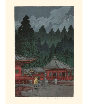 Pluie sur le Futatsudo à Nikko de Hasui Kawase | Reproduction Fine Art le concept de la Pate a emporter 