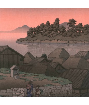 Coucher de Soleil sur Amakusa Honryo de Hasui Kawase | Reproduction Fine Art 2024