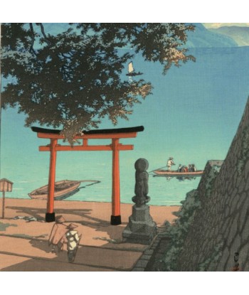 Temple Chuzen à Utagahama de Hasui Kawase | Reproduction Fine Art paiement sécurisé