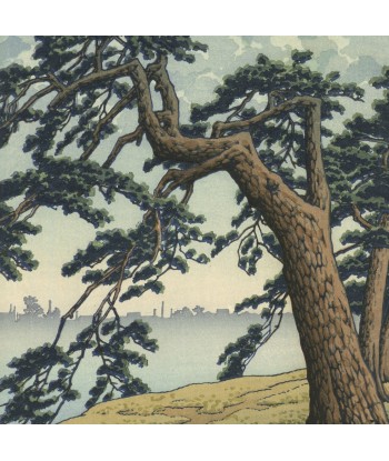 Matin brumeux à Yotsuya Mitsuke de Hasui Kawase | Reproduction Fine Art de technologie