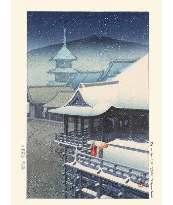 Neige sur le Kiyomizu de Hasui Kawase | Reproduction Fine Art acheter