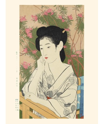 Femme à l'Auberge d'un Onsen en été de Goyo | Reproduction Fine Art de technologie