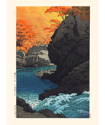 Roche de Tengui à Shiobara de Hasui Kawase | Reproduction Fine Art 50-70% off 