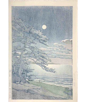 Estampe Japonaise de Kawase Hasui | Lune de printemps à Ninomiya pour bénéficier 