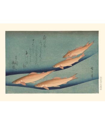 Truites de Hiroshige | Reproduction Fine Art sur le site 