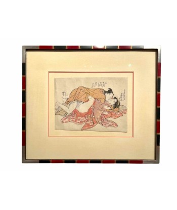 Estampe Japonaise Encadrée de Shuncho Katsukawa | Shunga - Erotique acheter en ligne