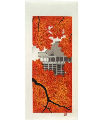 Estampe Japonaise de Teruhide Kato | Le temple Kiyomizu à l'Automne pas cher chine