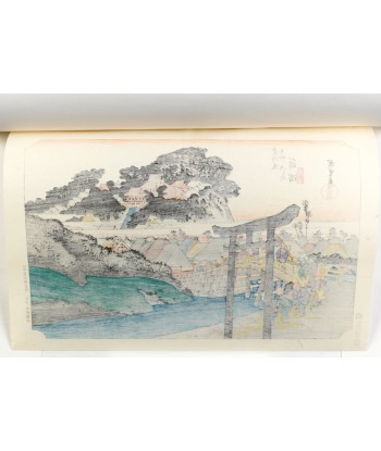 Estampe Japonaise de Hiroshige | Le Grand Tokaido n°7 Fujisawa Pour