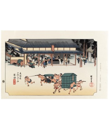 Estampe Japonaise de Hiroshige | Le Grand Tokaido n°53 Kusatsu Fin de série