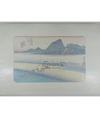 Estampe Japonaise de Hiroshige | Le Grand Tokaido n°25 Kanaya de l' environnement