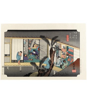 Estampe Japonaise de Hiroshige | Le Grand Tokaido n°37 Akasaka Découvrez la collection