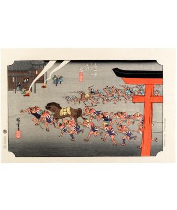 Estampe Japonaise de Hiroshige | Le Grand Tokaido n°42 Miya en stock