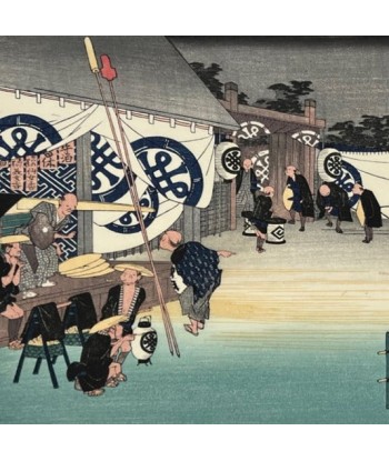 Estampe Japonaise de Hiroshige | Le Grand Tokaido n°48 Seki pas chere