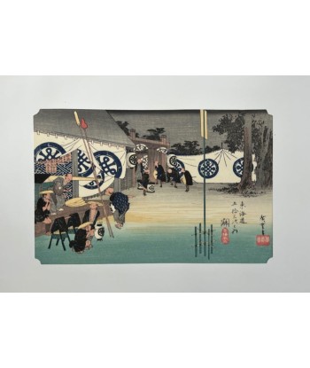 Estampe Japonaise de Hiroshige | Le Grand Tokaido n°48 Seki pas chere