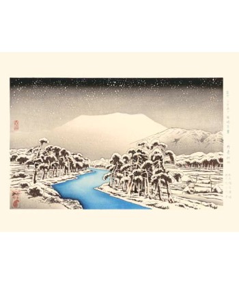 Neige sur le Mont Ikubi, de Goyo Hashiguchi - Reproduction Fine Art Voir les baskets