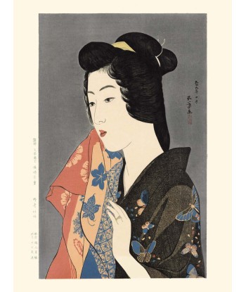 Femme avec une serviette de Goyo Hashiguchi | Reproduction Fine Art - Faites des économies