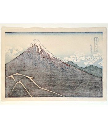 Estampe Japonaise de Hokusai Katsushika | Orage sur le Mont Fuji de pas cher