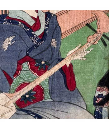 Estampe Japonaise de Kunisada | Musiciennes et danseuses s'inspire de l'anatomie humaine