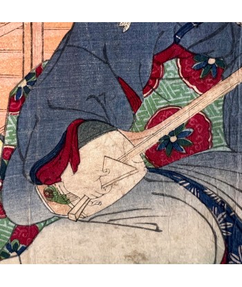 Estampe Japonaise de Kunisada | Musiciennes et danseuses s'inspire de l'anatomie humaine