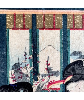 Estampe Japonaise de Kunisada | Musiciennes et danseuses s'inspire de l'anatomie humaine