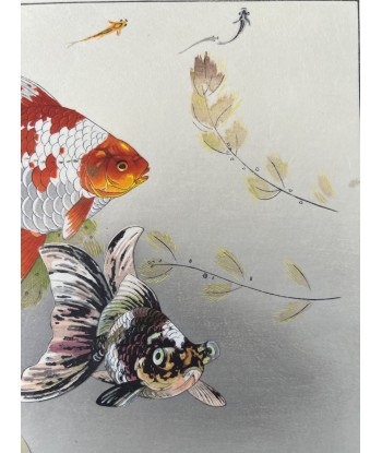 Estampe Japonaise de Tsuchiya Rakusan | Goldfish - Poissons Rouges 2023