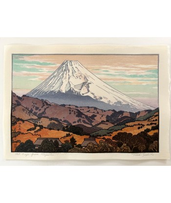 Estampe Japonaise de Yoshida Toshi | Le Mont Fuji vu de Nagaoka en Hiver Vous souhaitez 