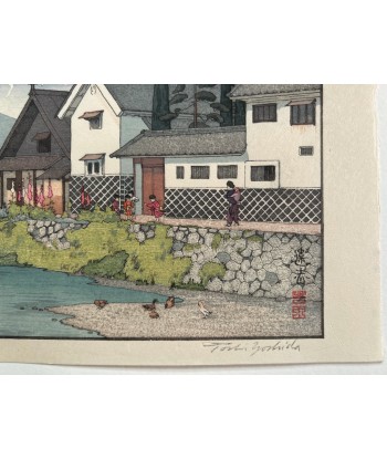 Estampe Japonaise de Yoshida Toshi | Le Village de Matsumoto en stock