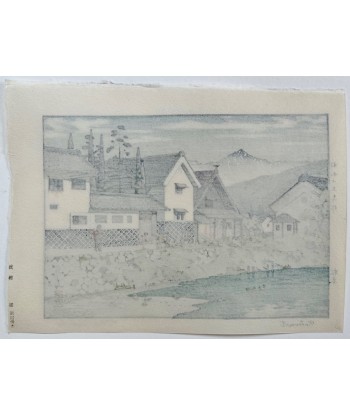 Estampe Japonaise de Yoshida Toshi | Le Village de Matsumoto en stock