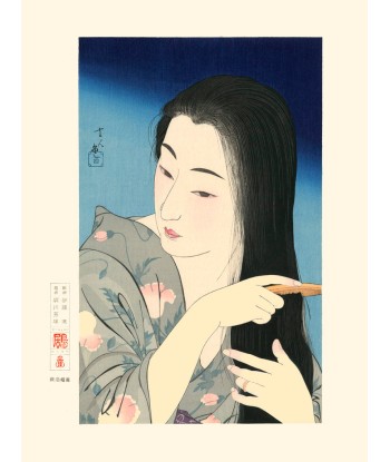 Femme se coiffant de Kotondo Tori | Reproduction Fine Art Profitez des Offres !