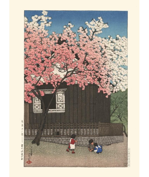 Printemps à Atagoyama de Kawase Hasui | Reproduction Fine Art pas chere