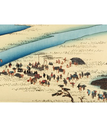 Estampe Japonaise de Hiroshige | Le Grand Tokaido n° 24 Shimada des créatures d'habitude