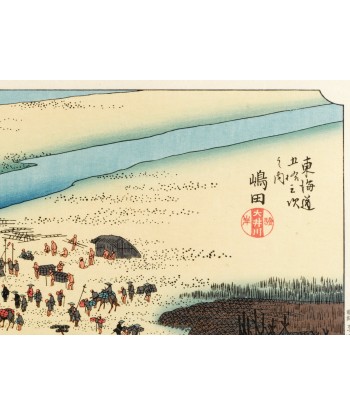 Estampe Japonaise de Hiroshige | Le Grand Tokaido n° 24 Shimada des créatures d'habitude