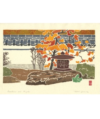 Estampe Japonaise de Yoshida Toshi | Lanterne et érables à l'automne Venez acheter