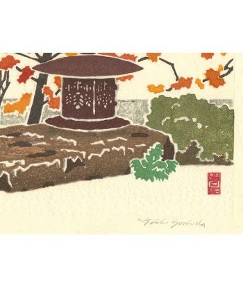 Estampe Japonaise de Yoshida Toshi | Lanterne et érables à l'automne Venez acheter