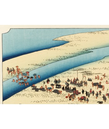 Estampe Japonaise de Hiroshige | Le Grand Tokaido n° 24 Shimada des créatures d'habitude