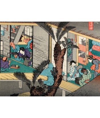 Estampe Japonaise de Hiroshige | Le Grand Tokaido n°37 Akasaka le concept de la Pate a emporter 