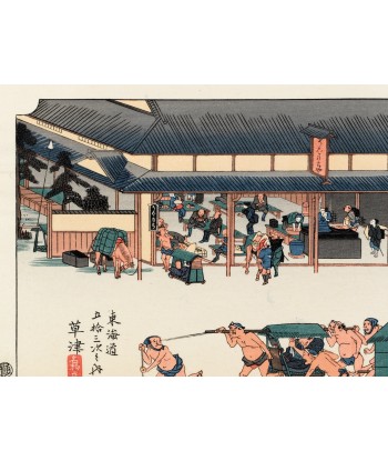 Estampe Japonaise de Hiroshige | Le Grand Tokaido n°53 Kusatsu 2 - 3 jours ouvrés.