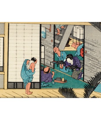 Estampe Japonaise de Hiroshige | Le Grand Tokaido n°37 Akasaka le concept de la Pate a emporter 