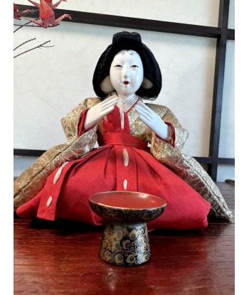 Poupée Japonaise Traditionnelle Hina Matsuri | Dame de la cour assise pas cher