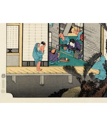 Estampe Japonaise de Hiroshige | Le Grand Tokaido n°37 Akasaka le concept de la Pate a emporter 