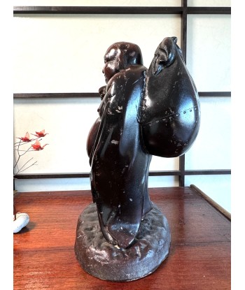 Hotei, Dieu du Bonheur en bronze cuivré | Artisanat Japonais hantent personnes