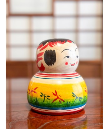 Kokeshi Traditionnelle de Niiyama Jin aux motifs libellules - tête mobile Jusqu'à 80% De Réduction