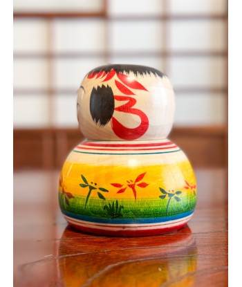 Kokeshi Traditionnelle de Niiyama Jin aux motifs libellules - tête mobile Jusqu'à 80% De Réduction