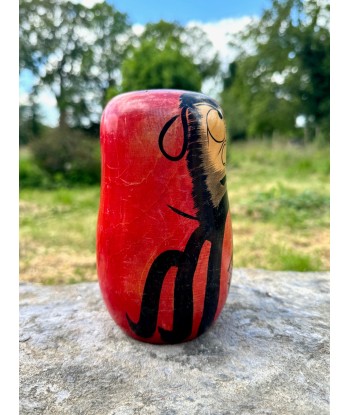 Kokeshi Daruma Rouge Calligraphié les ligaments