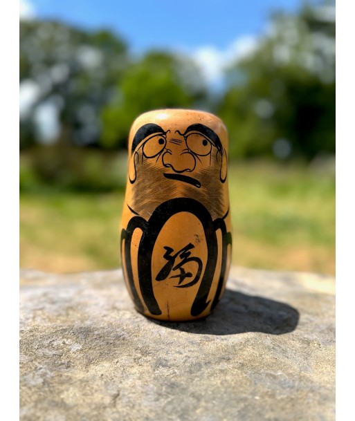 Kokeshi Daruma en bois naturel plus qu'un jeu 