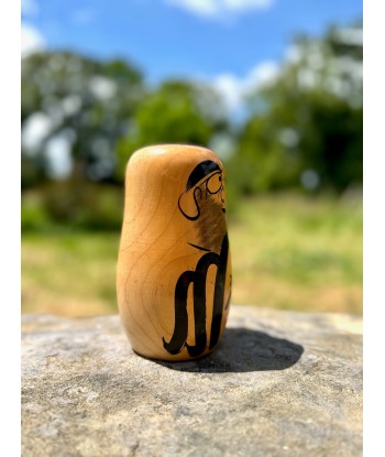 Kokeshi Daruma en bois naturel plus qu'un jeu 