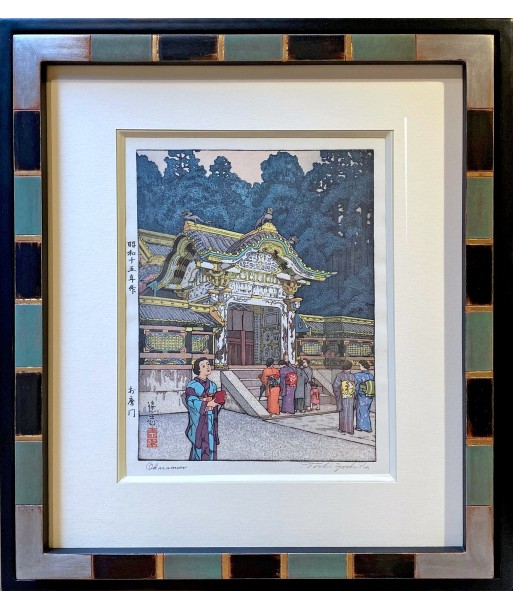 Estampe Japonaise Encadrée de Yoshida Toshi | Okaramon, porte du Temple Toshogu à Nikko Vous souhaitez 