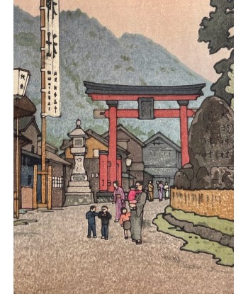 Estampe Japonaise de Yoshida Toshi | Fukui, Le Temple des Fabricants de Papier vous aussi creer 